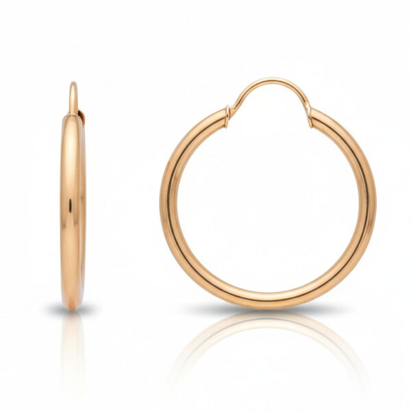 Aros oro 18 Kl media caña - 18mm