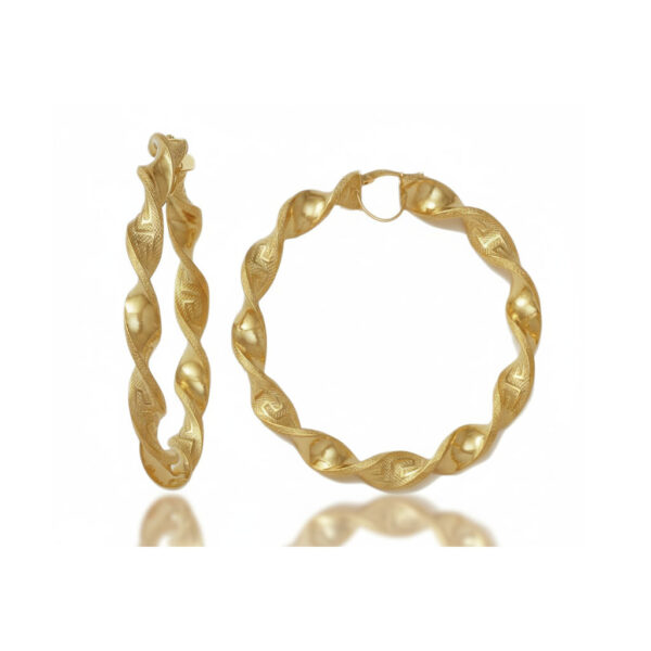 Aros oro 18 Kl greca - 60mm