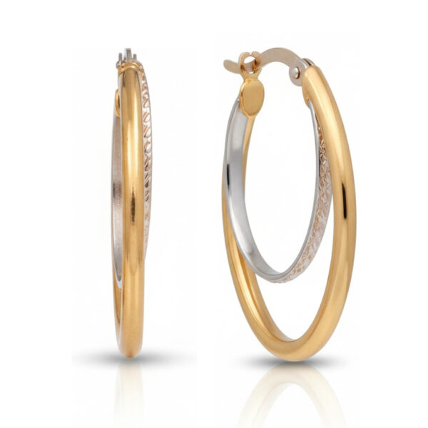 Aros oro 18 Kl bicolor