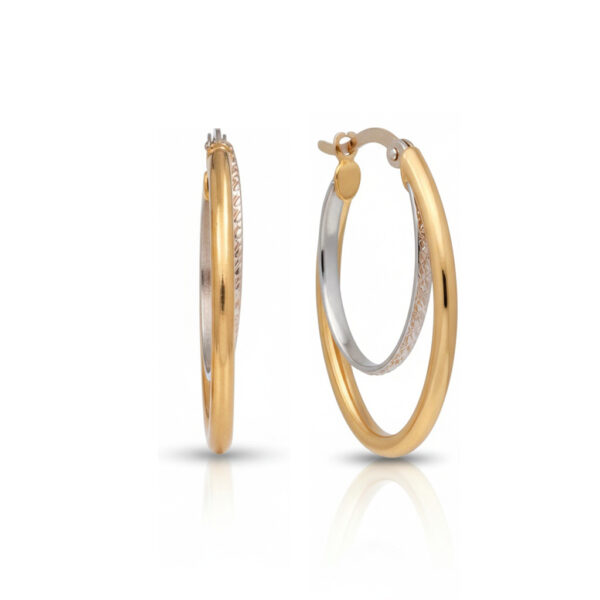 Aros oro 18 Kl bicolor