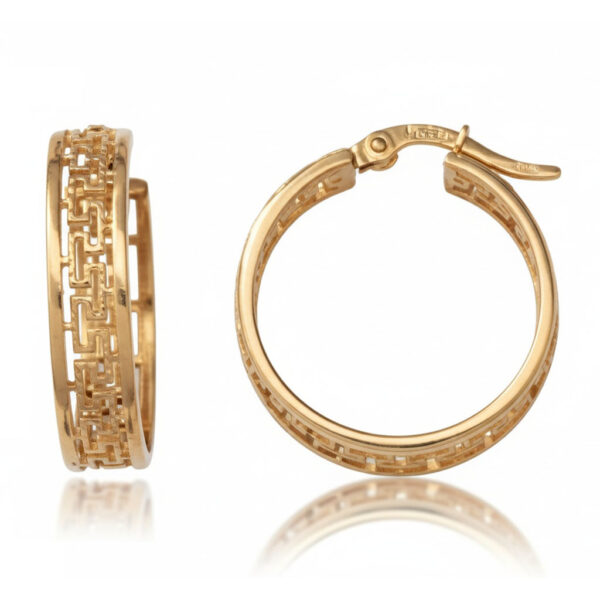 Aros oro 18 Kl greca -20mm