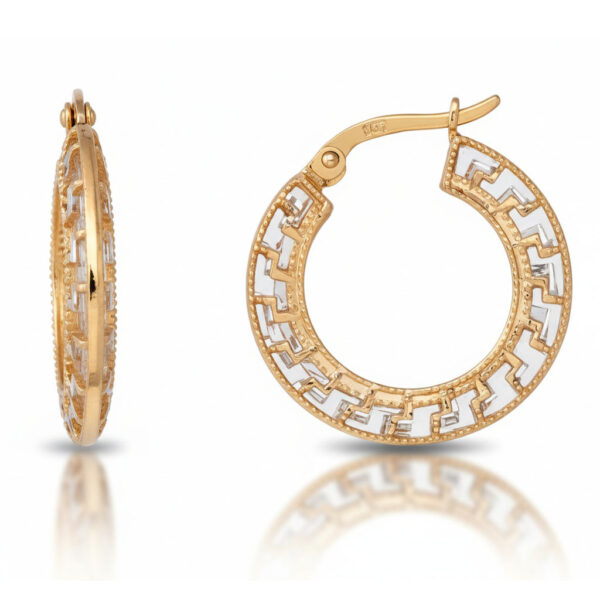 Aros oro 18 Kl filigrana