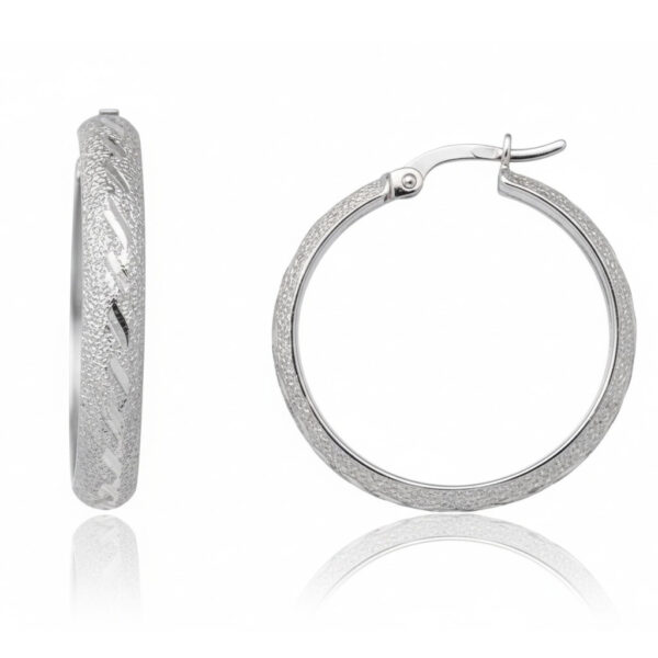 Aros oro blanco 18 Kl