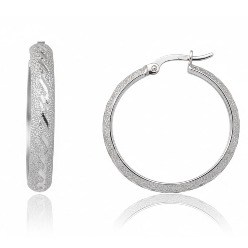 Aros oro blanco 18 Kl