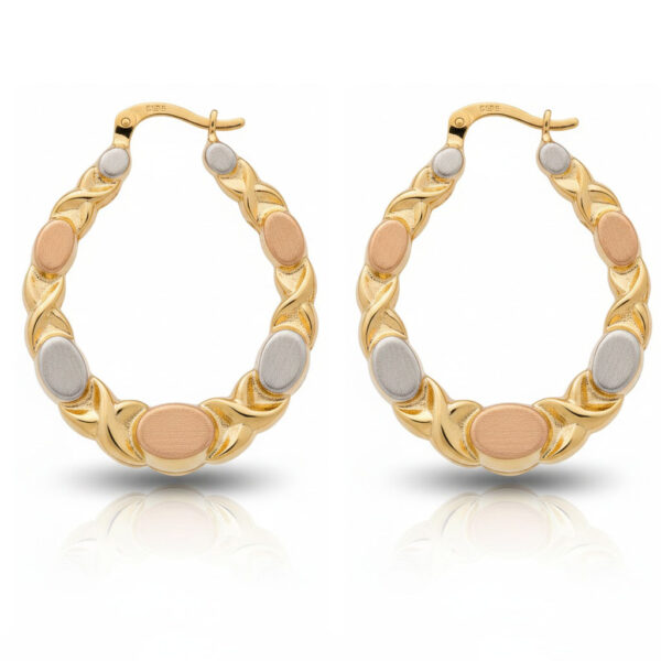 Aros oro 18 Kl tricolor
