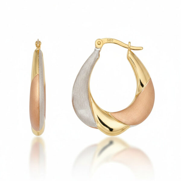 Aros oro 18 Kl tricolor