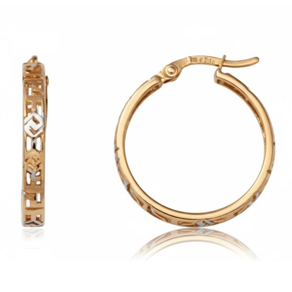 Aros oro 18 Kl greca - 20mm