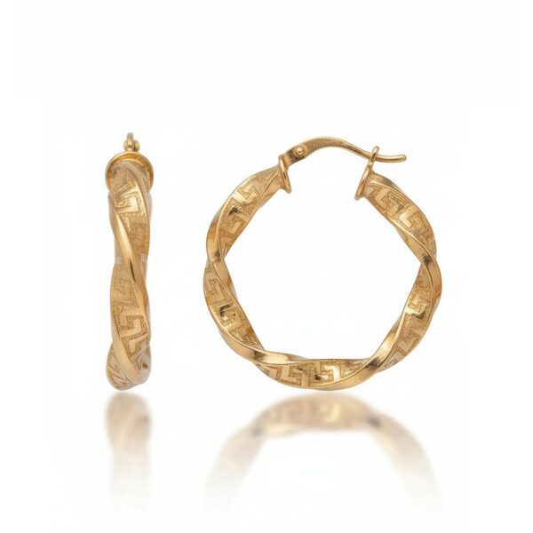 Aros oro 18 Kl greca - 30mm