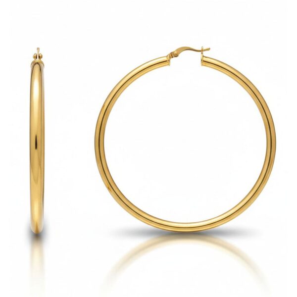 Aros oro 18 Kl tubo - 60mm