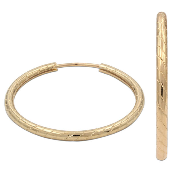 Aros oro 18 Kl tubo - 25 mm