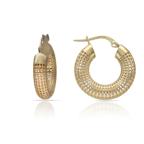 Aros oro 18 Kl calados - 10mm