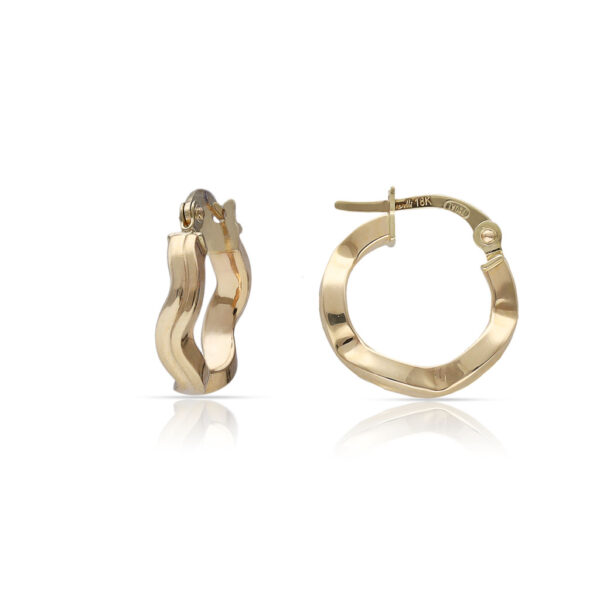 Aros oro 18 Kl ondas - 10mm