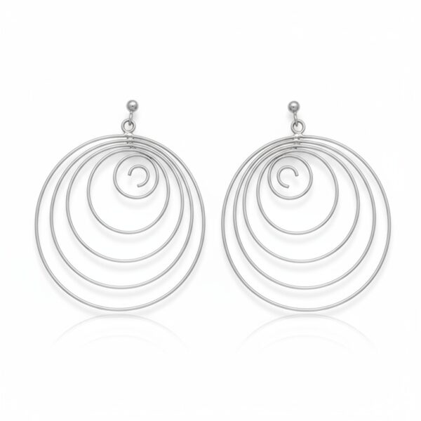 Pendientes espiral plata 925mm