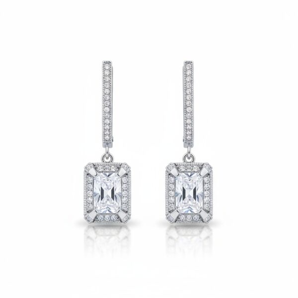 Pendientes plata 925mm circonitas