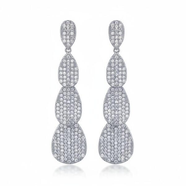 Pendientes plata 925mm lagrima circonitas