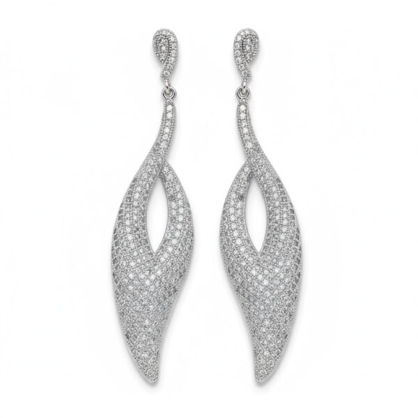 Pendientes plata 925mm circonitas