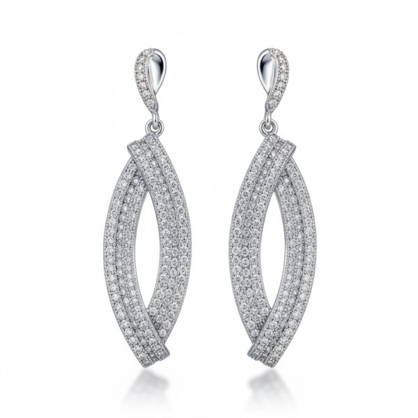 Pendientes plata 925mm circonitas