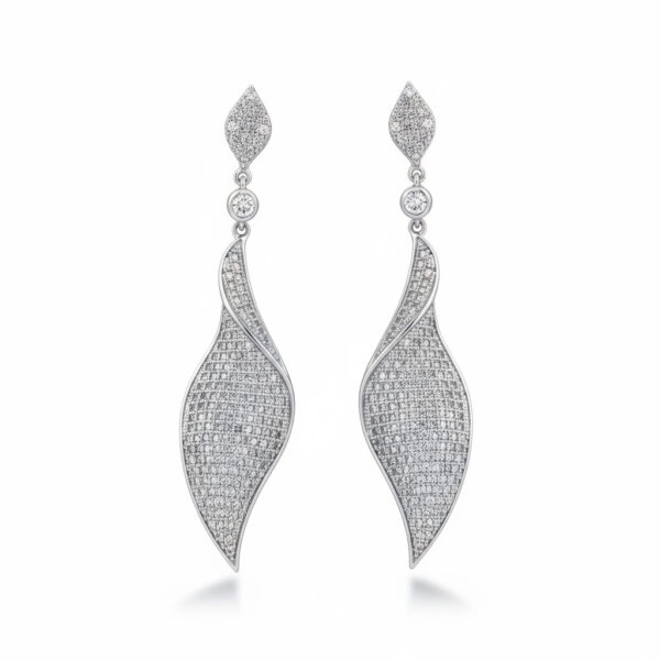 Pendientes plata 925mm circonitas