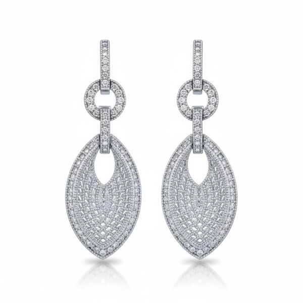 Pendientes plata 925mm circonitas