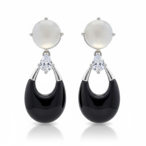 Pendientes plata 925mm ojo de gato