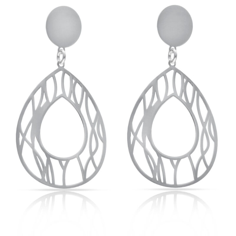 Pendientes plata 925mm lagrima calados