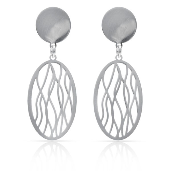 Pendientes plata 925mm oval calados