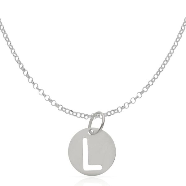 Gargantilla plata 925mm letra calada - 12mm