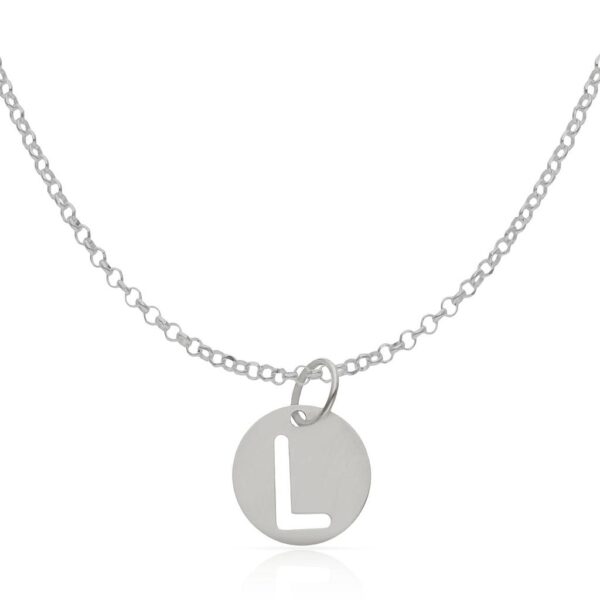 Gargantilla plata 925mm letra calada - 10mm