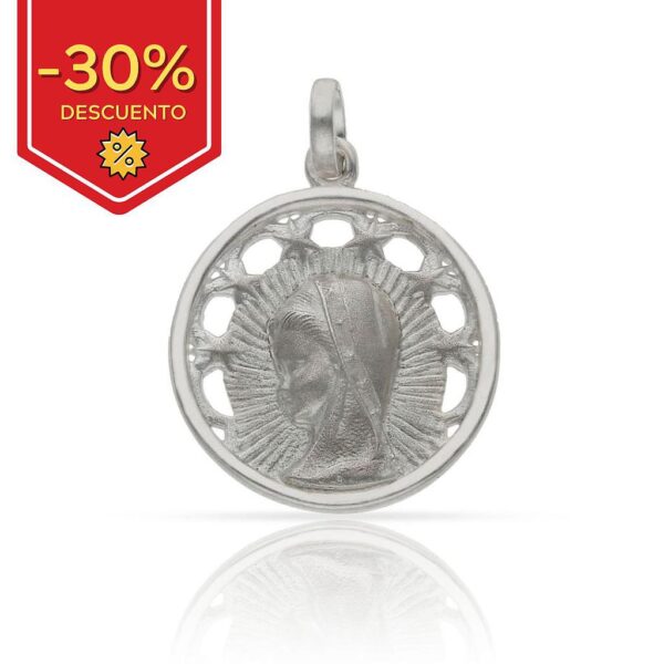 Medalla plata 925mm virgen niña - 20mm