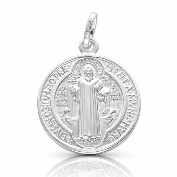 Medalla plata 925mm san benito - 17mm