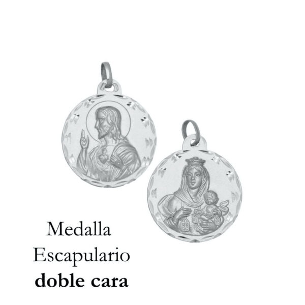Medalla plata 925mm escapulario - 13mm