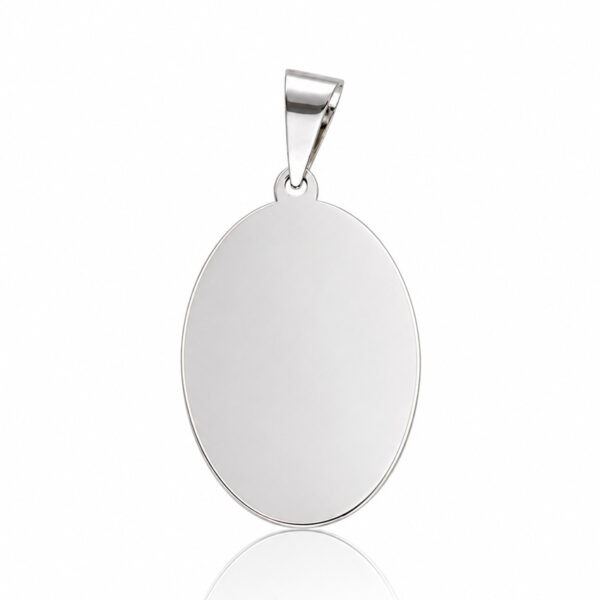 PLACA PLATA 925MM OVAL PEQUEÑA - 18x28MM