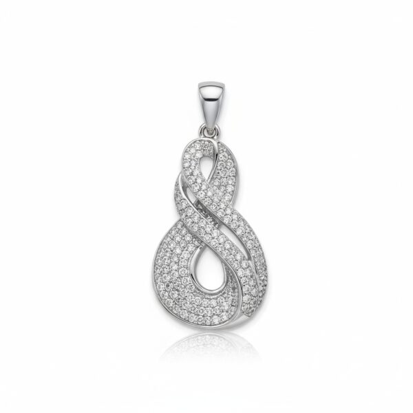 Colgante plata 925mm circonitas