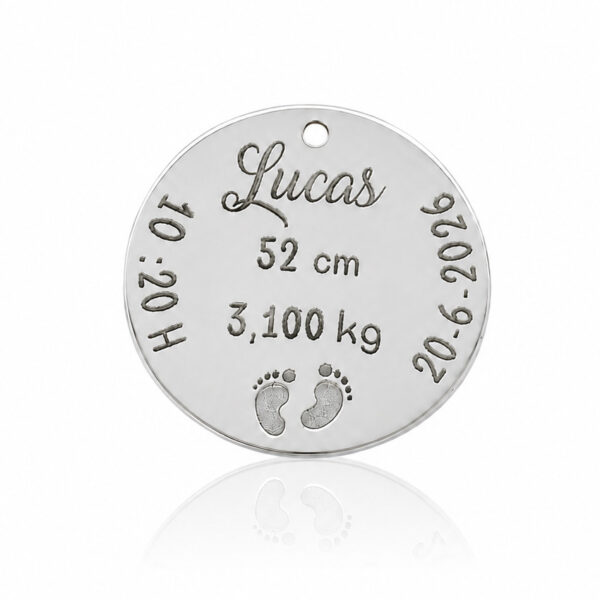 Coleccion nido · abalorio imperdible bebe plata 925mm natalicio