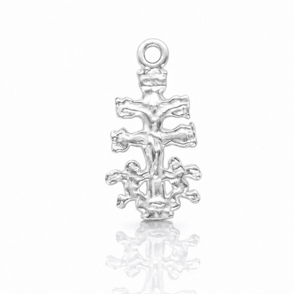 Coleccion nido · abalorio imperdible bebe plata 925mm cruz de caravaca