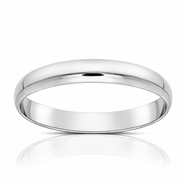Alianza oro blanco 18 Kl lisa - 3mm