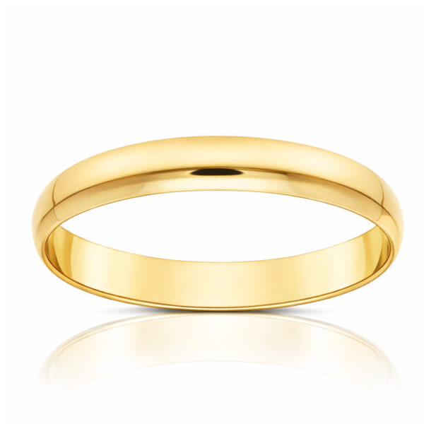 Alianza oro 18 Kl lisa media caña - 3mm