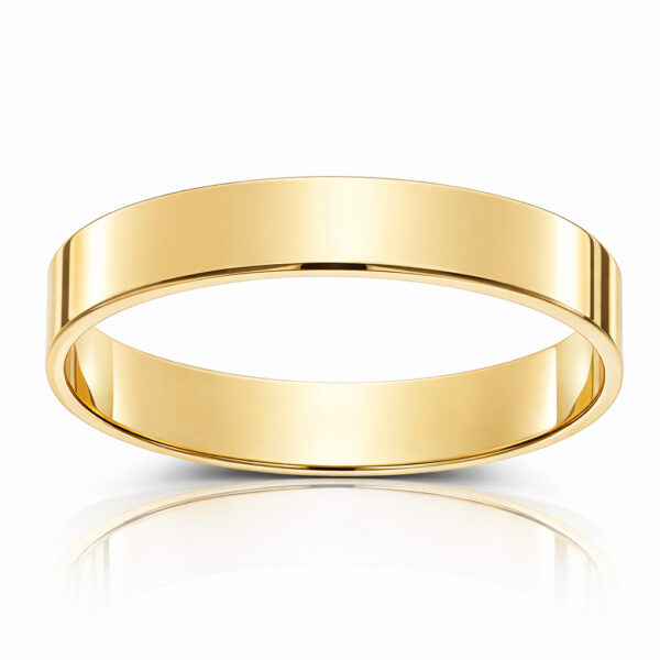 Alianza oro 18 Kl canto diamantado - 4mm