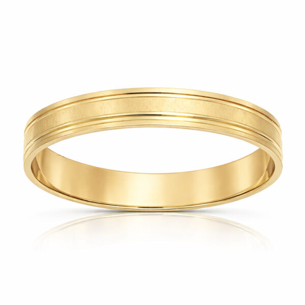 Alianza oro 18 Kl mate - brillo - 3.50mm