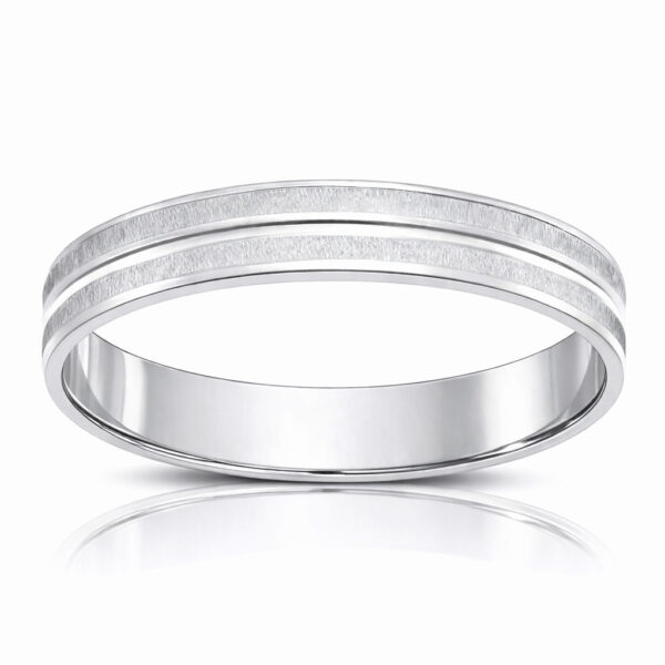 Alianza oro blanco 18 Kl - 4mm