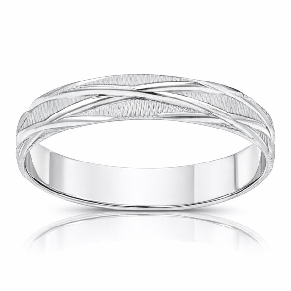 Alianza oro blanco 18 Kl - 4mm