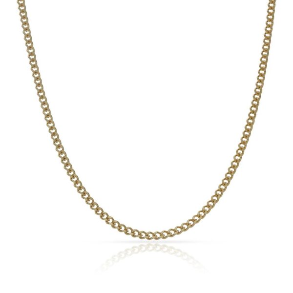 Cadena oro 18 Kl barbada maciza - 2 mm