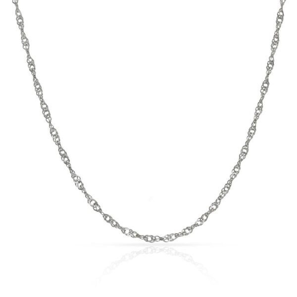 Cadena oro blanco 18 Kl singapur - 2mm