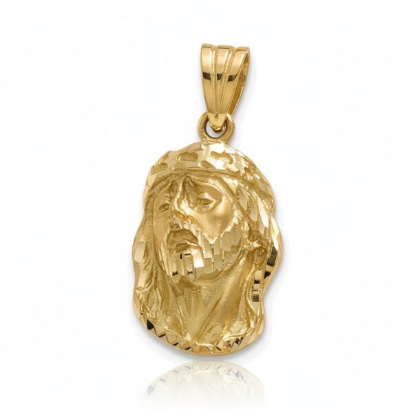 Cabeza oro cristo 18 Kl de 17x27mm